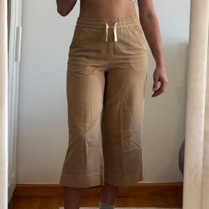 Monki Tan Linen Gauchos